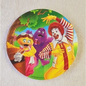 Vintage 1991 McDonald's Melamine Ware Children's Plate Dinner Ware Grimace